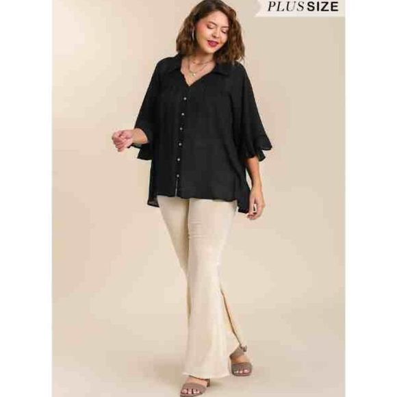 Umgee Black Blouse, NWT, Size XL & 1XL - Picture 4 of 4